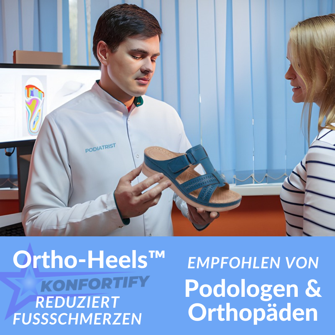 Ergonomisches Design der Ortho-Heels™ für schmerzfreie Füße den ganzen Tag