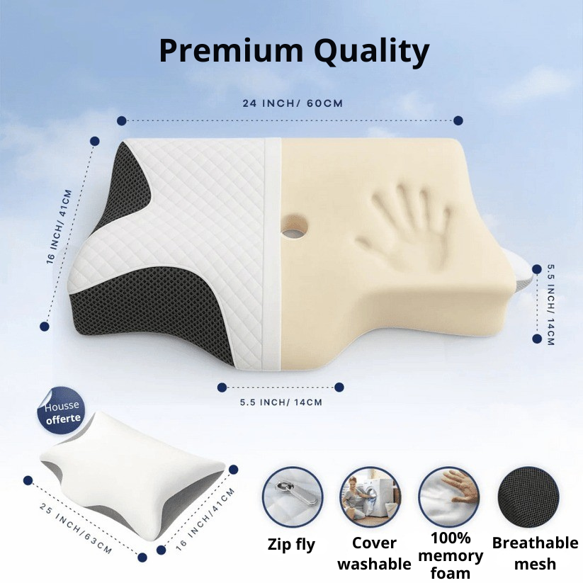 Ortho-PILLOW™ | Memory Foam Neck pillow
